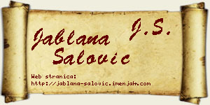 Jablana Šalović vizit kartica